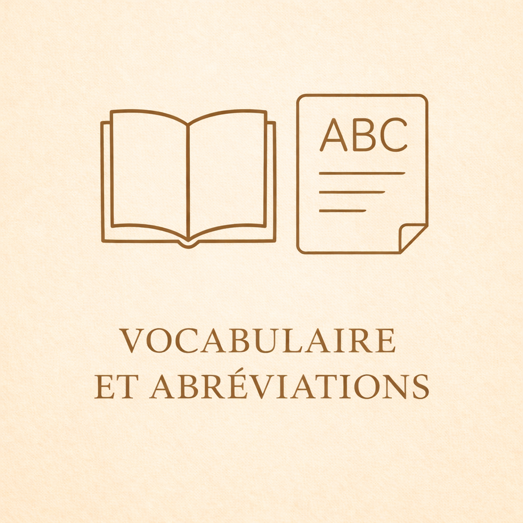 Vocabulaire  et abréviations médicales